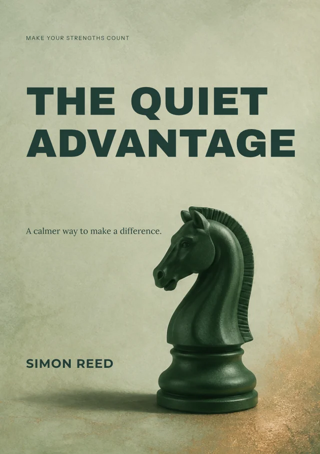 The quiet advantage, premade Nonfiction & personal growth book cover