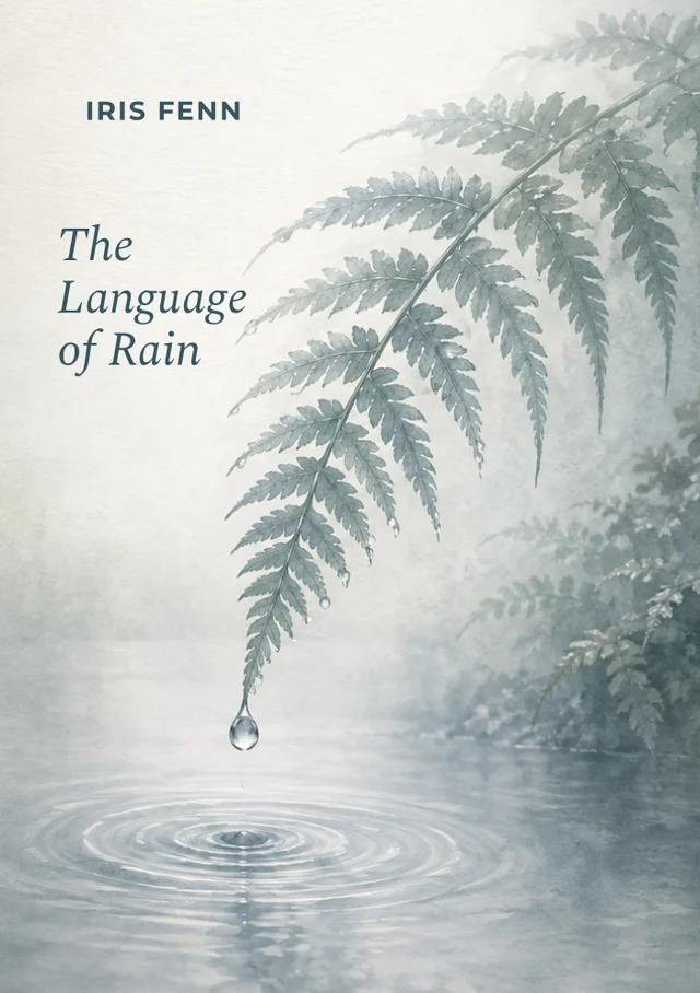 The Language of Rain, premade Poetry book cover