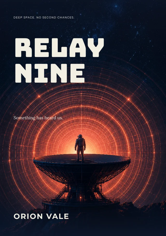 Relay nine, premade Science fiction book cover
