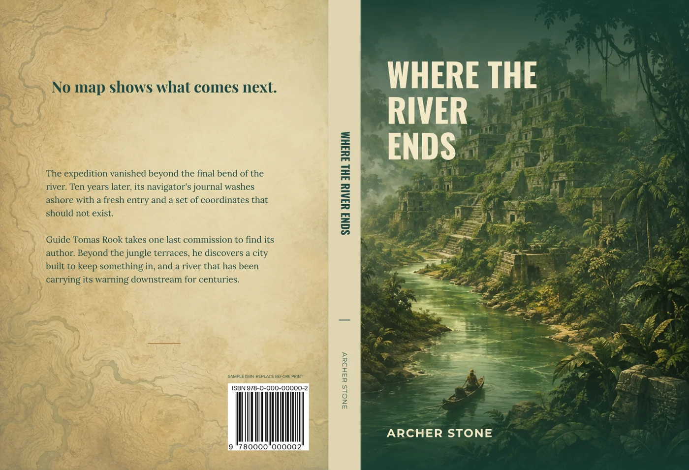 Where the River Ends, matching back, spine and front cover