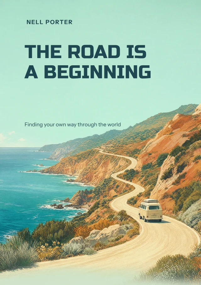 The Road Is a Beginning, premade Nonfiction · Road trips and discovery book cover