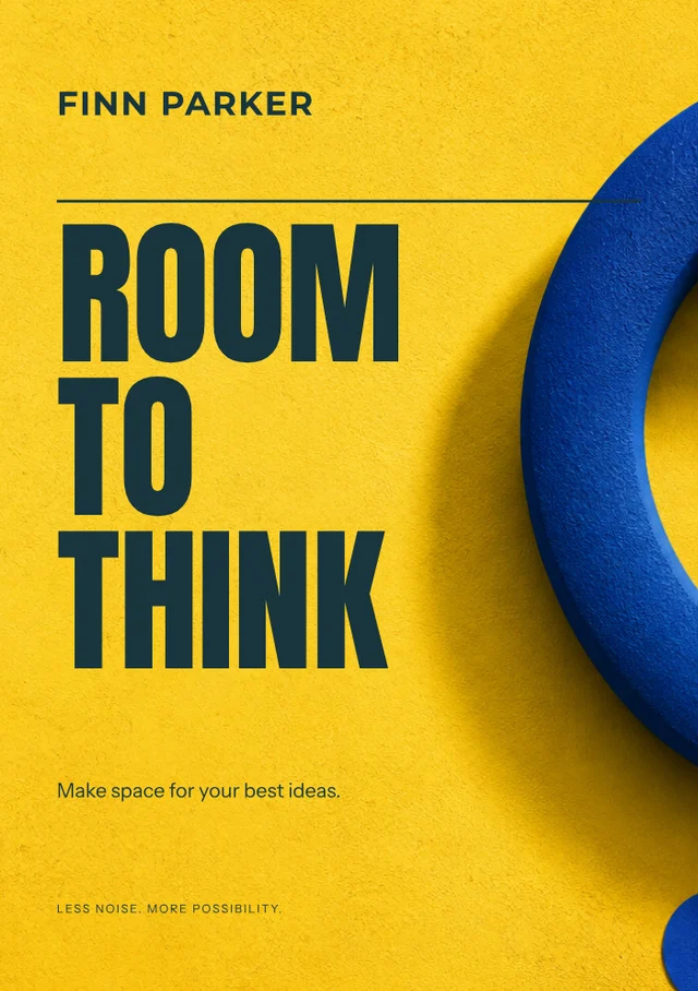 Room to think, premade Nonfiction & personal growth book cover