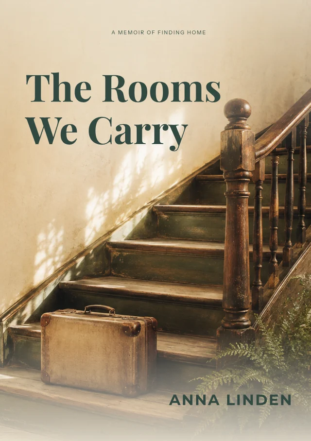The rooms we carry, premade Memoir book cover