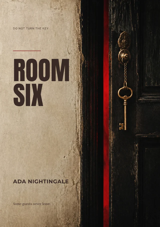 Room six, premade Psychological horror book cover