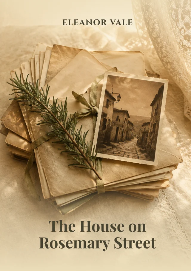 The house on Rosemary Street, premade Historical fiction book cover
