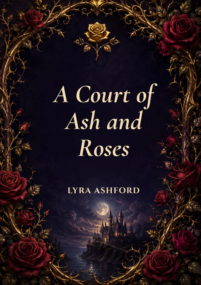 A court of ash and roses, premade Romantasy book cover