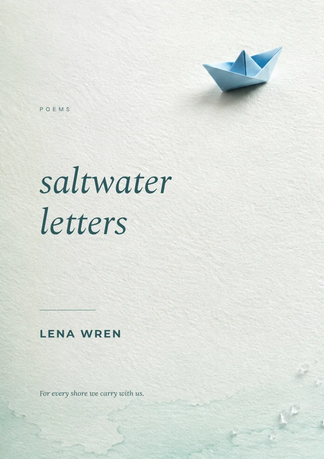 Saltwater letters, premade Poetry book cover