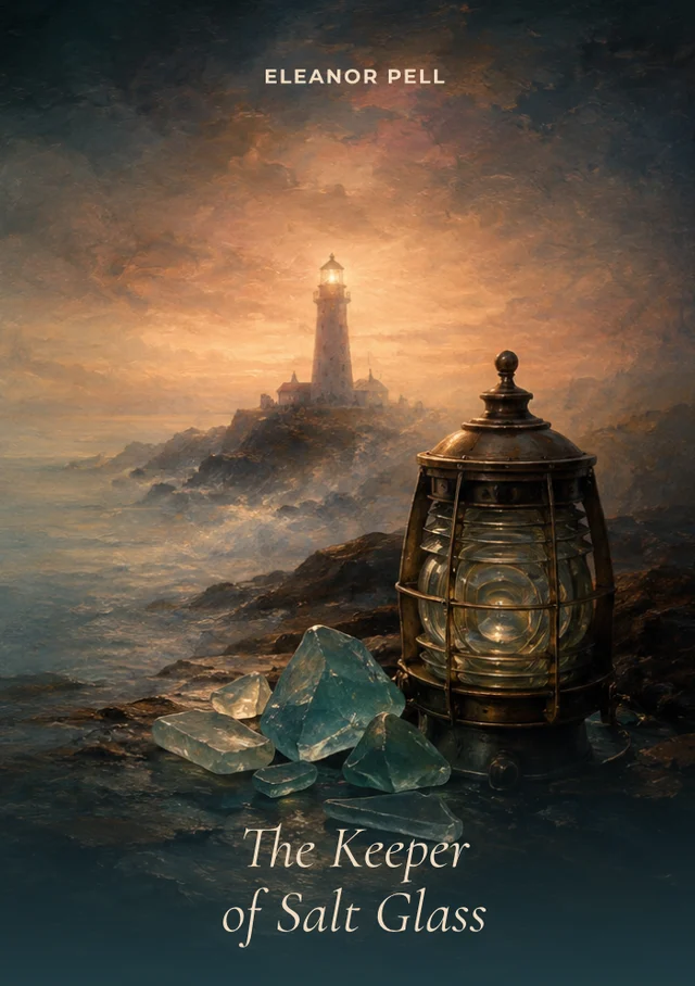 The Keeper of Salt Glass, premade Historical fiction book cover