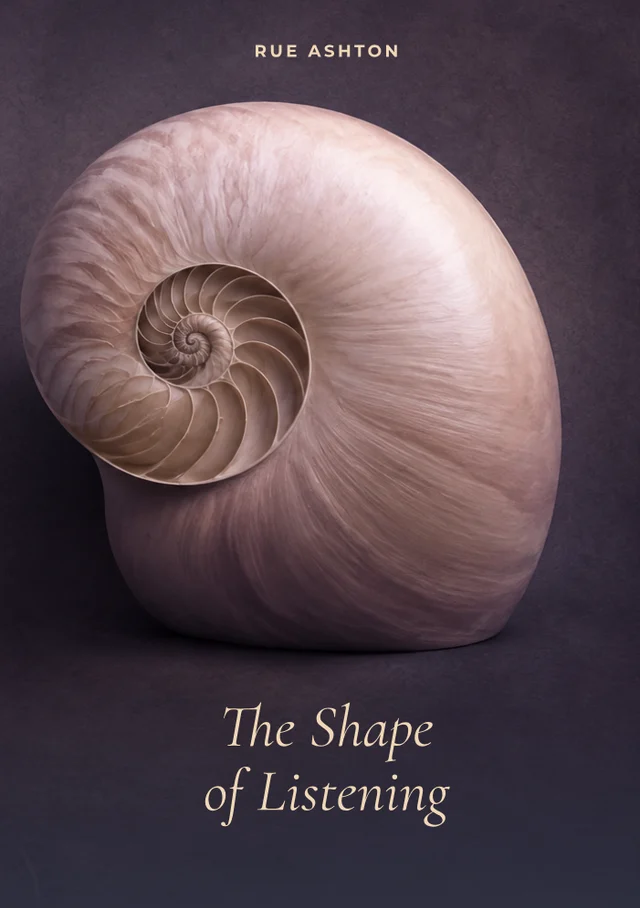 The Shape of Listening, premade Poetry book cover