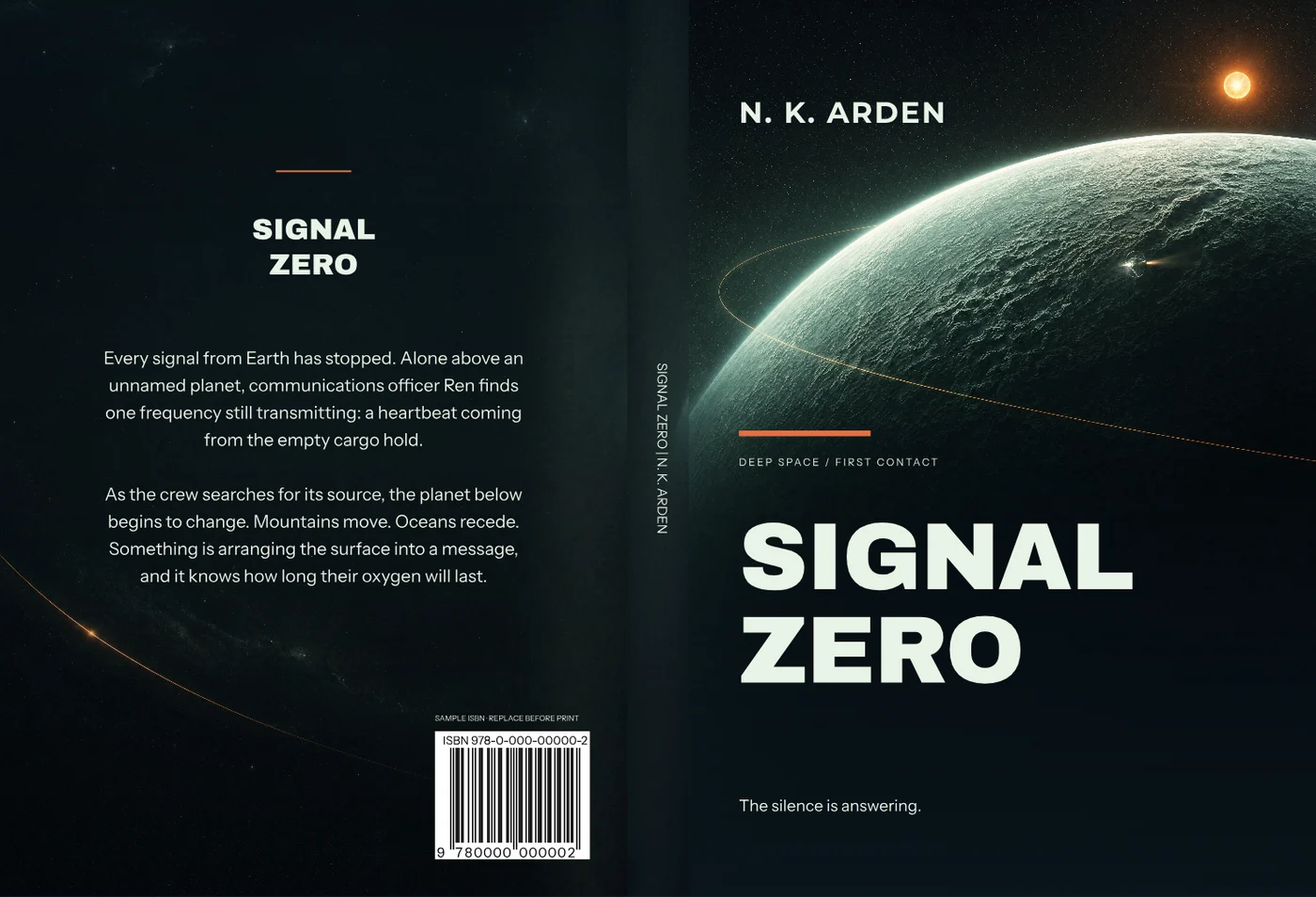 Signal zero, matching back, spine and front cover