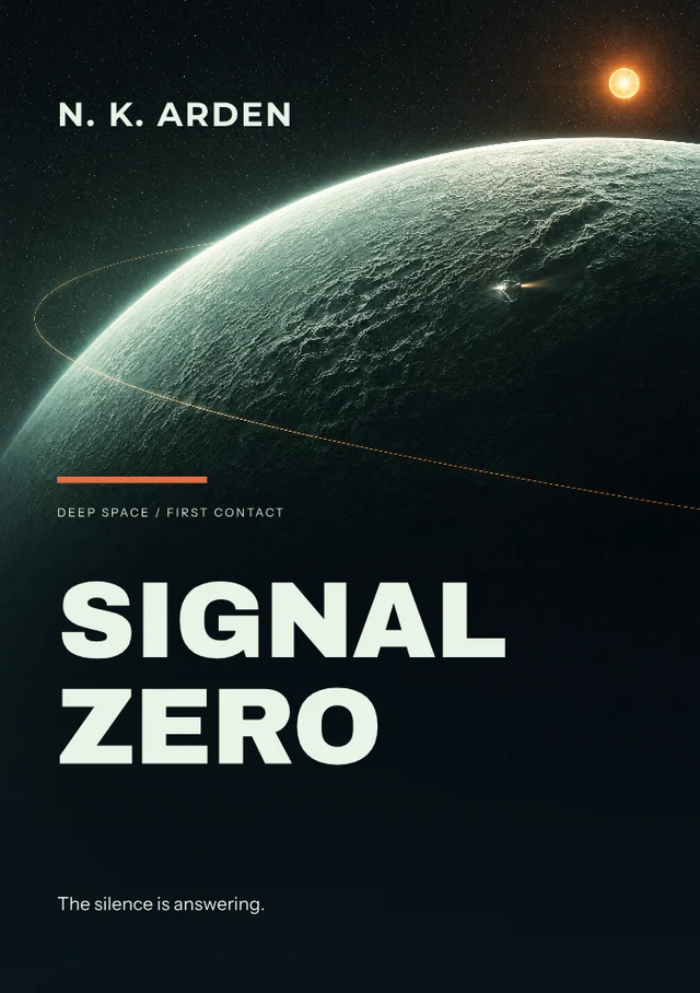 Signal zero, premade Science fiction book cover
