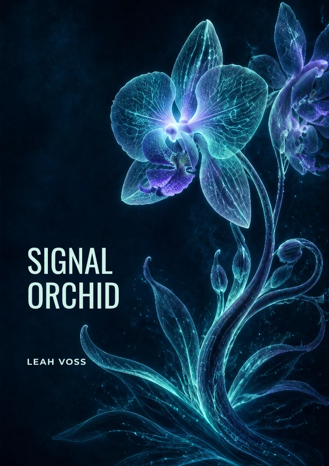 Signal Orchid, premade Science fiction book cover