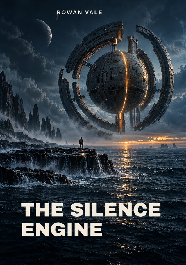 The Silence Engine, premade First-contact science fiction book cover