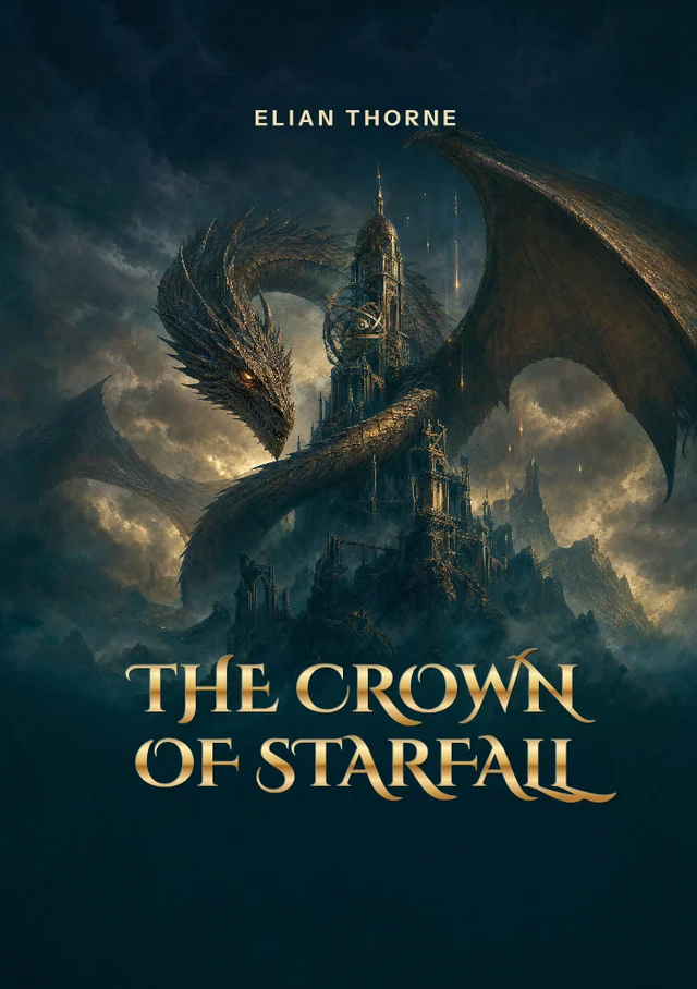 The Crown of Starfall, premade Epic fantasy book cover