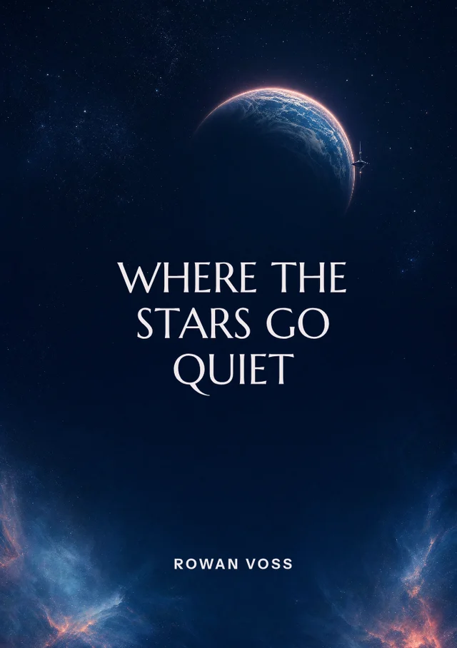 Where the Stars Go Quiet, premade First-contact science fiction book cover