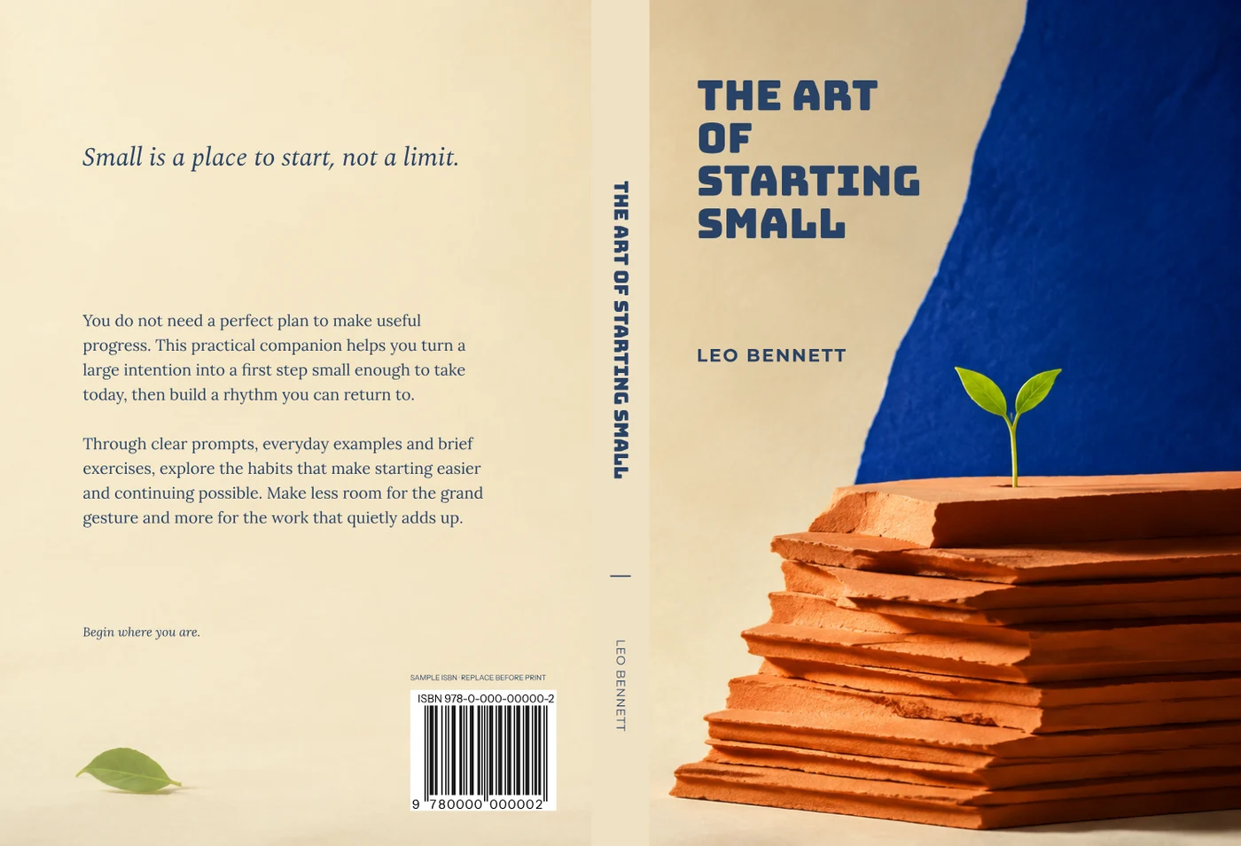 The Art of Starting Small, matching back, spine and front cover