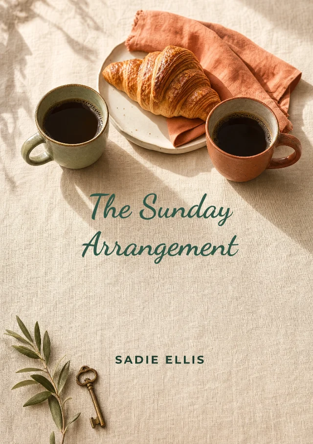The Sunday Arrangement, premade Modern romance book cover