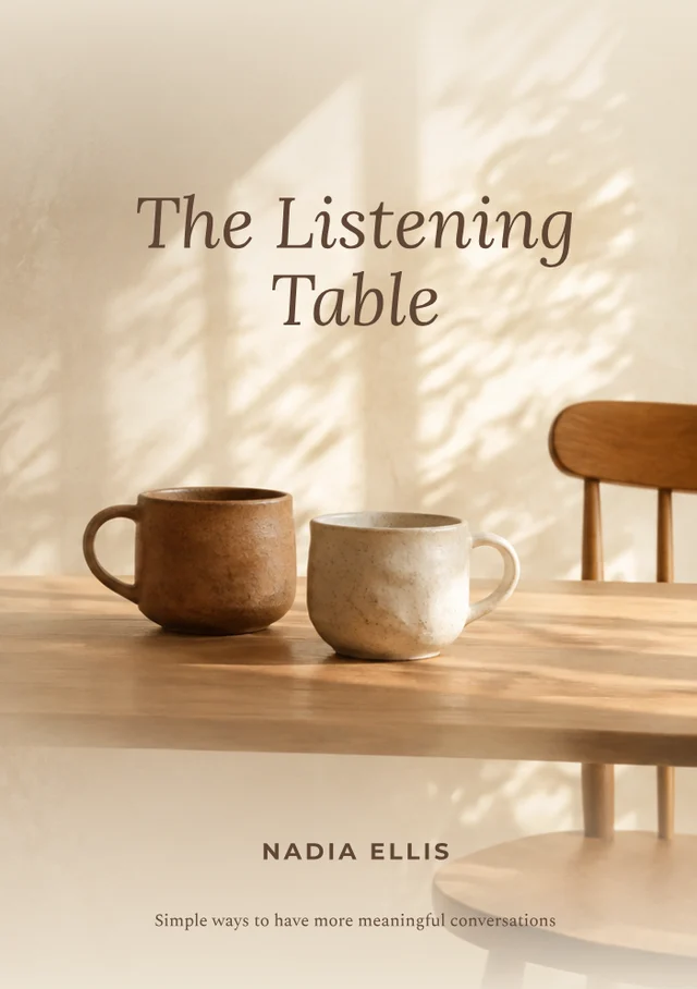 The Listening Table, premade Non-fiction book cover