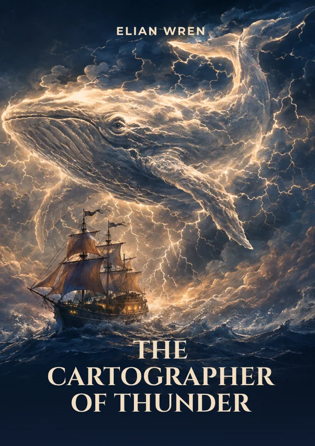 The Cartographer of Thunder, premade Fantasy book cover