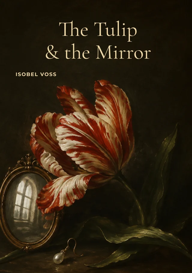 The Tulip and the Mirror, premade Historical fiction book cover