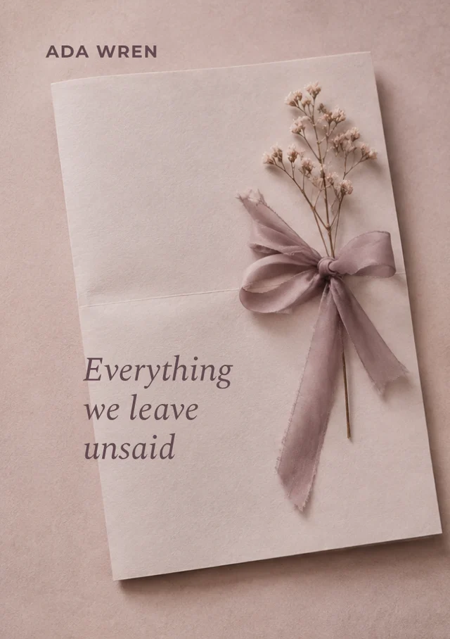 The things we leave unsaid, premade Poetry & reflections book cover