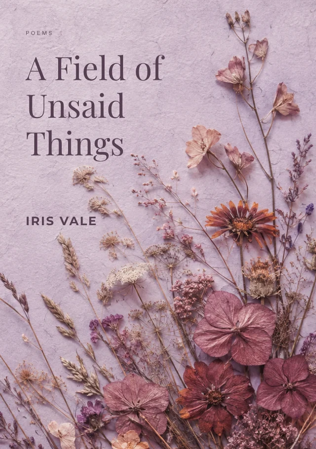 A field of unsaid things, premade Poetry book cover