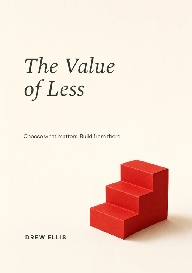 The Value of Less, premade Business · Strategy book cover