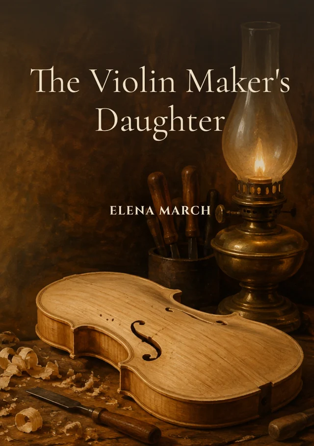 The Violin Maker's Daughter, premade Historical fiction book cover