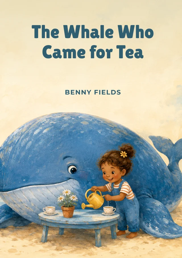 The Whale Who Came for Tea, premade Children's Books book cover
