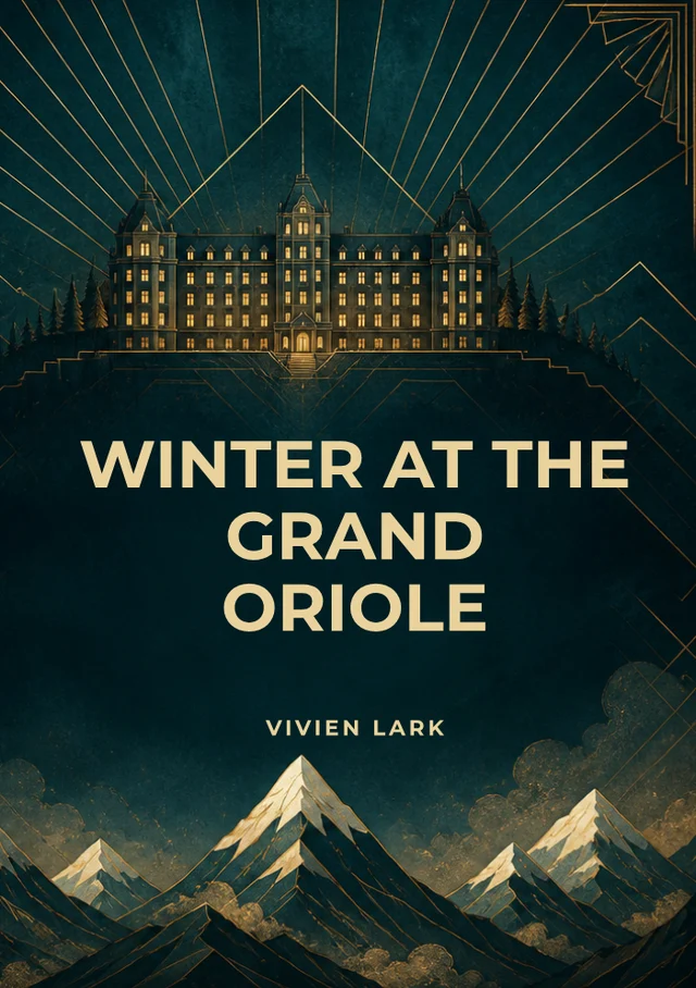 Winter at the Grand Oriole, premade Historical fiction book cover