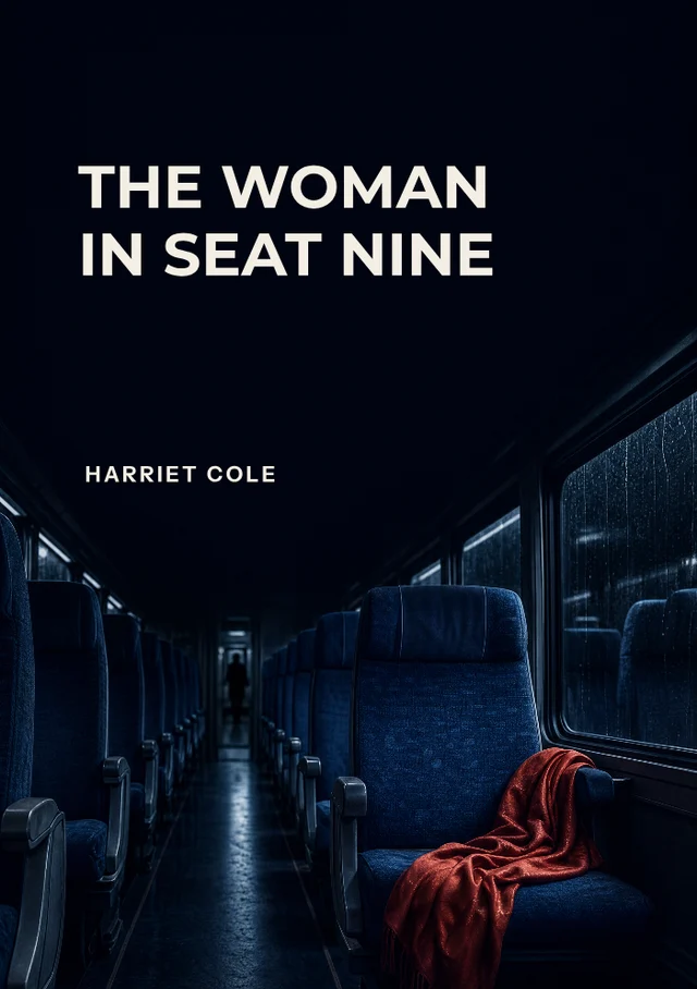 The Woman in Seat Nine, premade Suspense thriller book cover